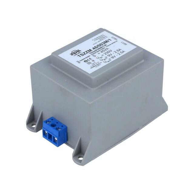 INDEL Transformer: encapsulated; 45VA; 230VAC; 9V