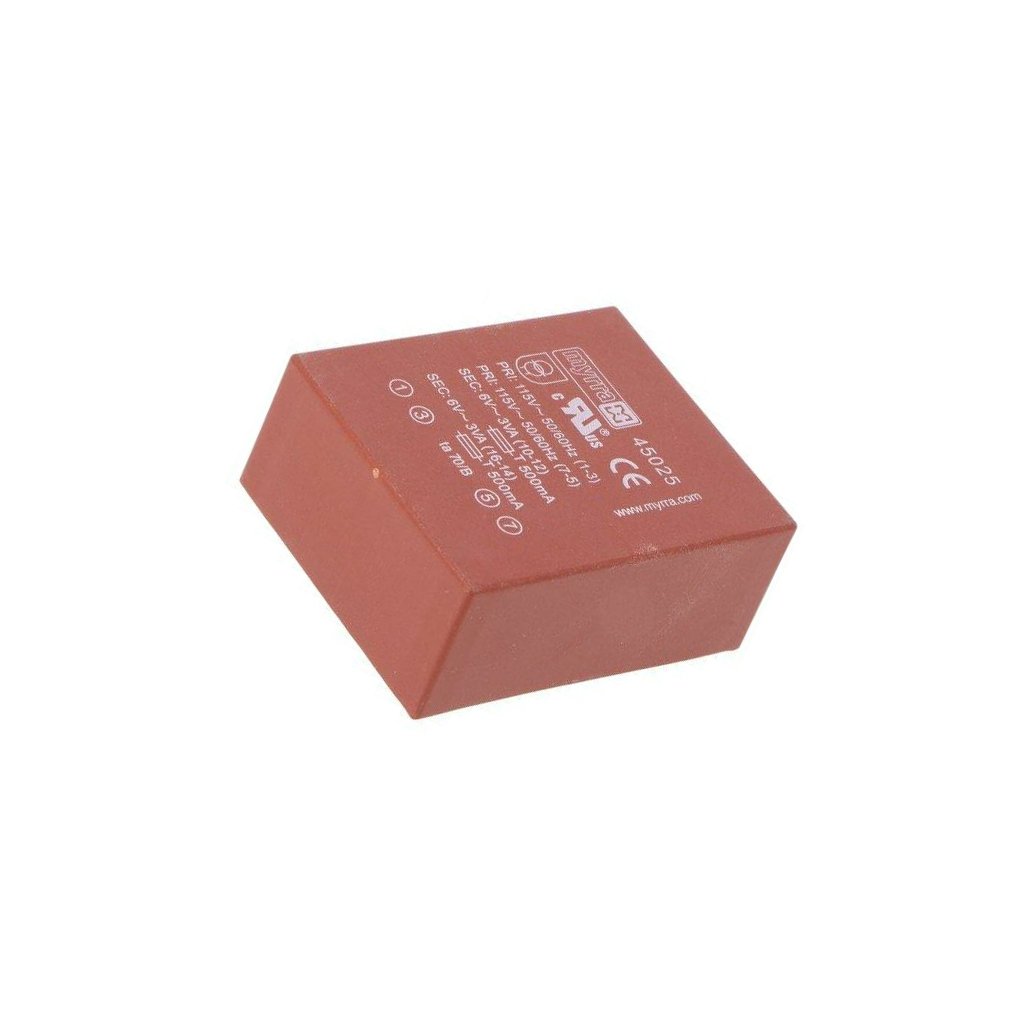 Transformer: encapsulated; 6VA; 115VAC,230VAC; 6V