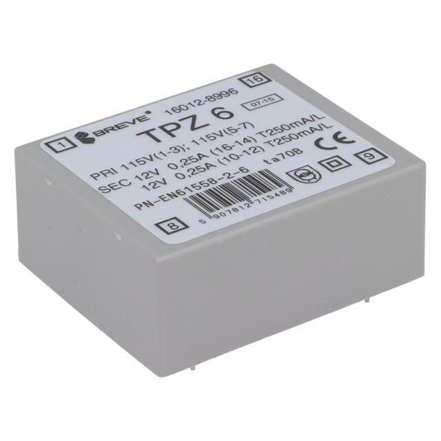 BREVE TUFVASSONS Transformer: mains; 6VA; 115VAC