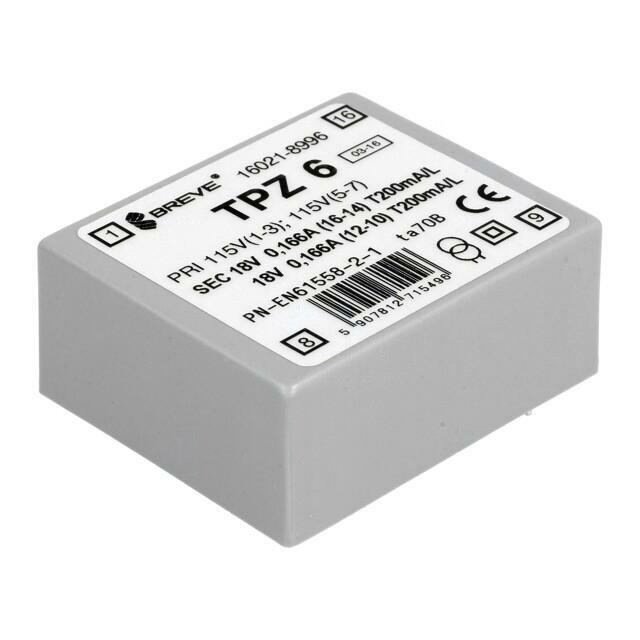 BREVE TUFVASSONS Transformer: mains; 6VA; 115VAC