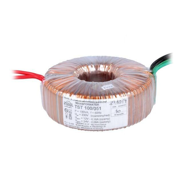INDEL Transformer: toroidal; 100VA; 230VAC; 12V