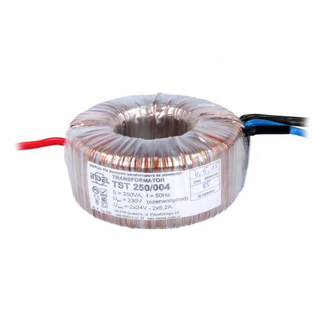 INDEL Transformer: toroidal; 250VA; 230VAC; 24V