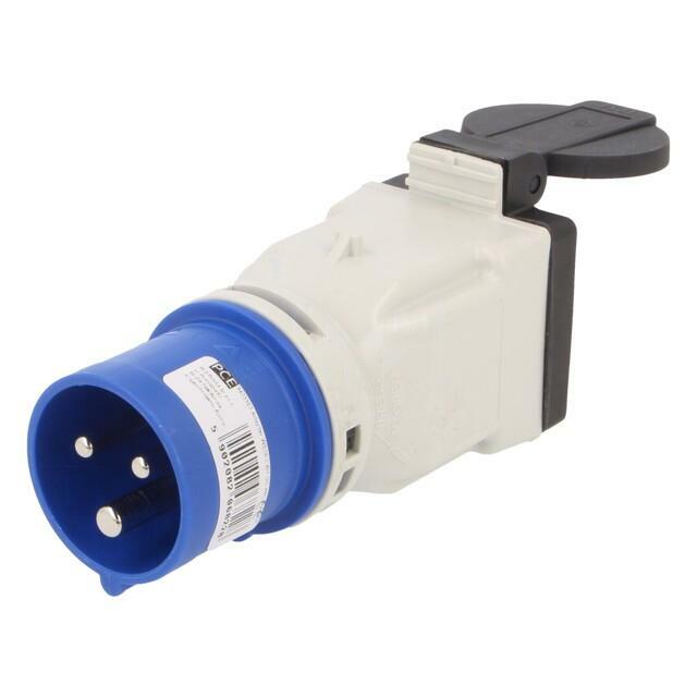 PCE Transition: adapter; male/female; 16A; 230VAC