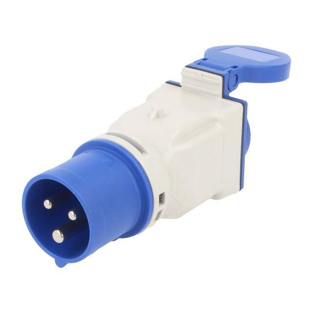 PCE Transition: adapter; male/female; 16A; 230VAC