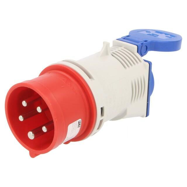 PCE Transition: adapter; male/female; 16A; 230VAC