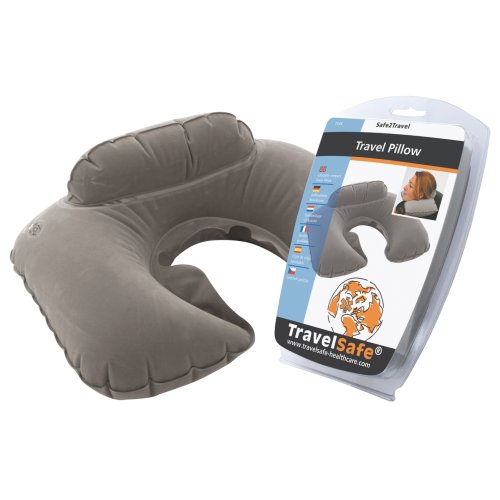 TRAVELSAFE Travel Pillow Inflatable (Pelēka) |