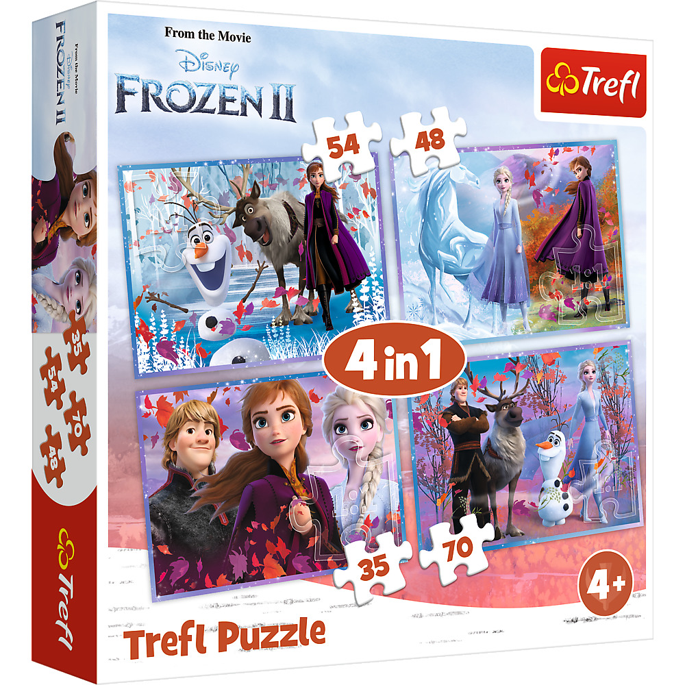 TREFL FROZEN Pužļu komplekts 4in1 "