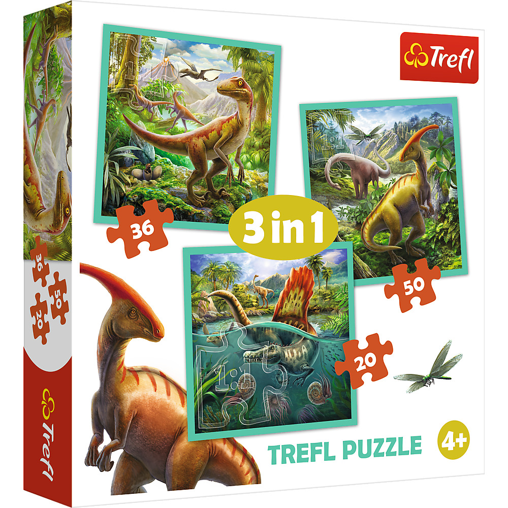 TREFL Pužļu komplekts Dinozauri, 3in1 |