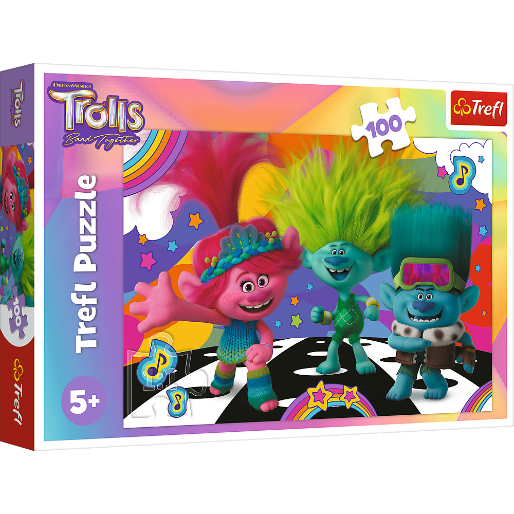 TREFL TROLLS Puzle Troļļi 3, 100