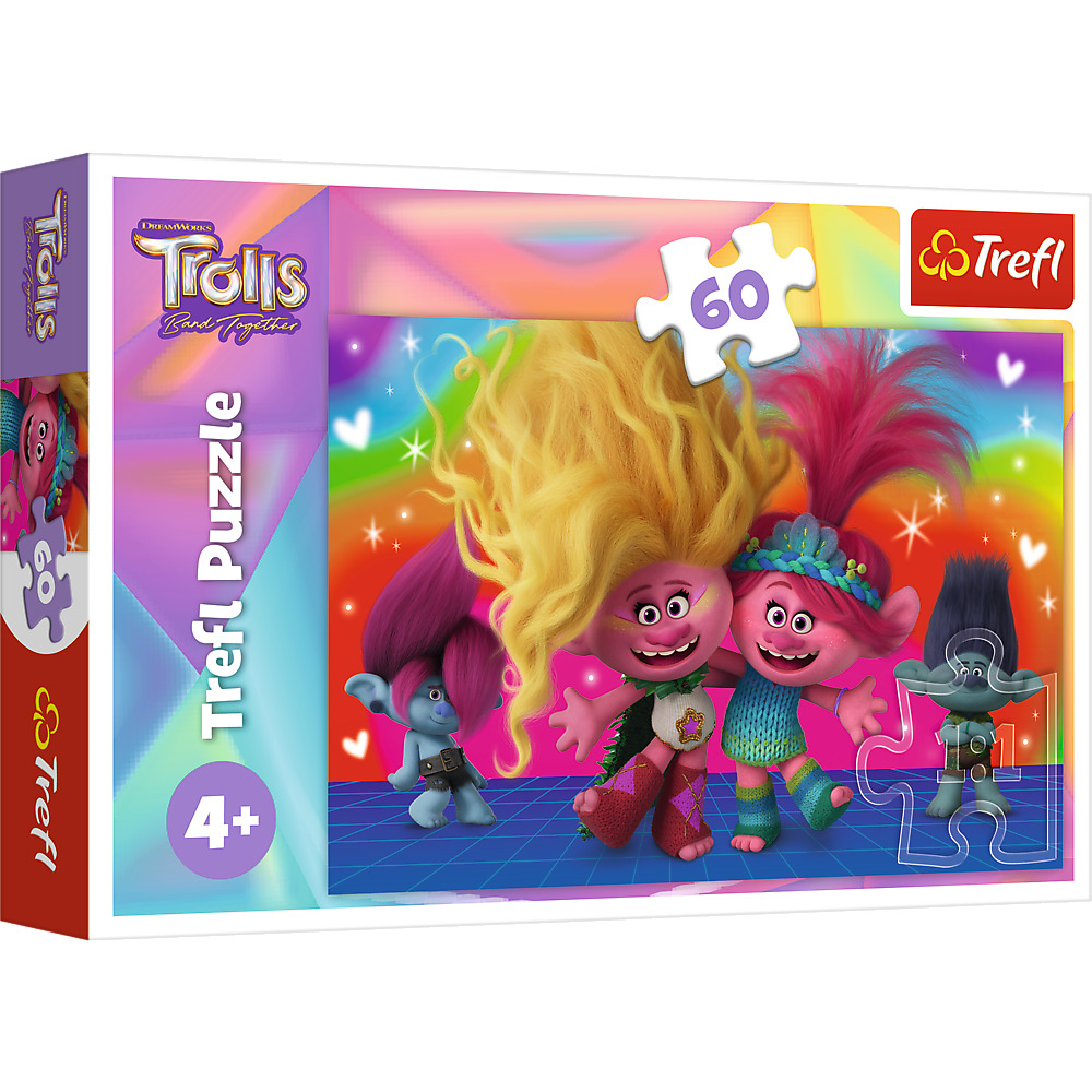 TREFL TROLLS Puzle Troļļi 3, 60