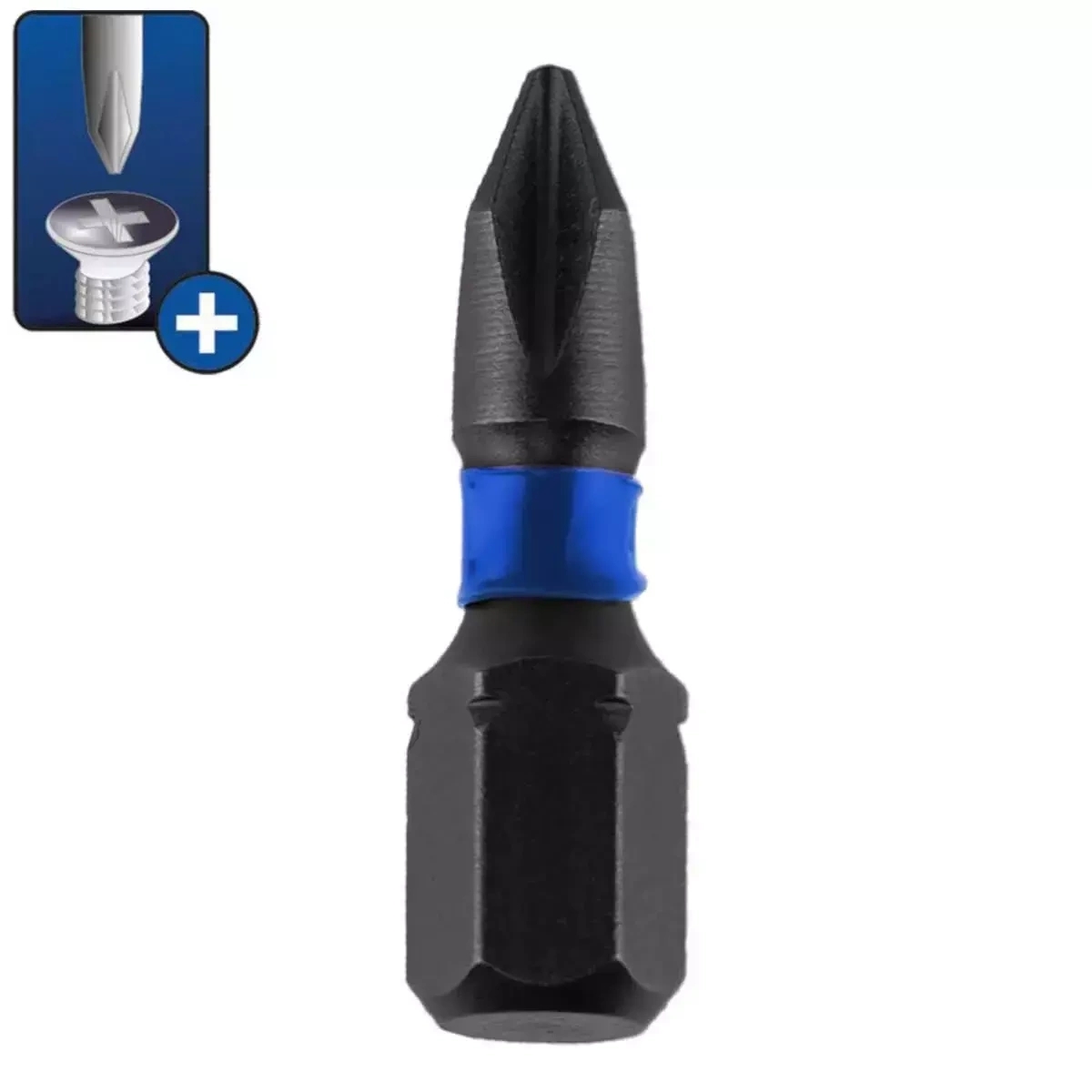 DEDRA-EXIM Triecienskruvgriežu uzgali Phillips PH2x25mm,2