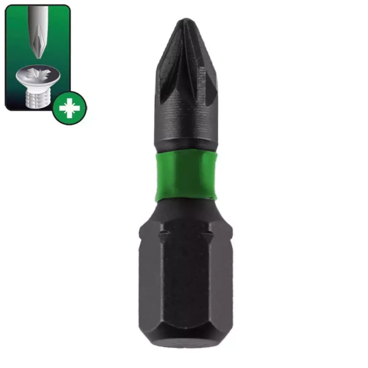 DEDRA-EXIM Triecienskruvgriežu uzgali Pozidriv PZ4x25mm,2