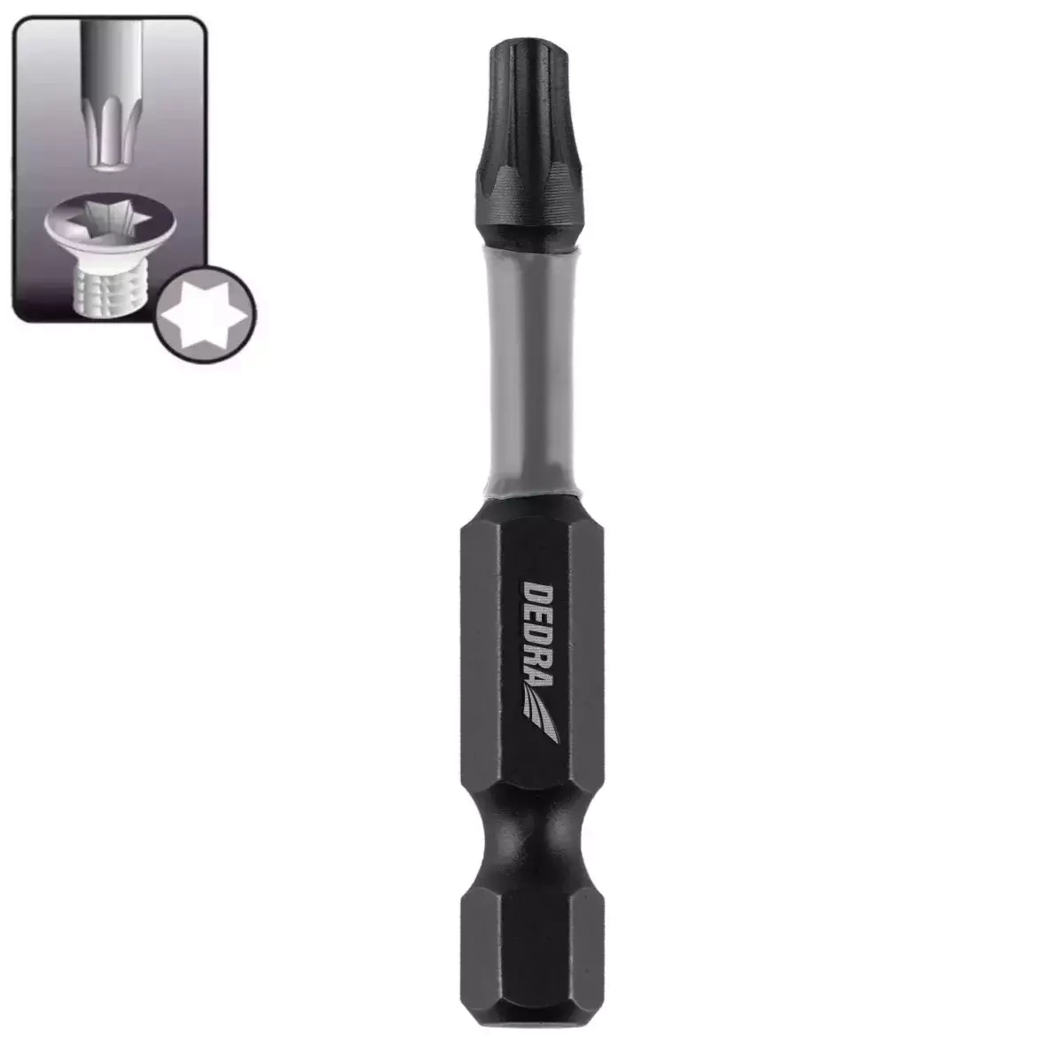 DEDRA-EXIM Triecienskruvgriežu uzgali Torx T15x50mm,2