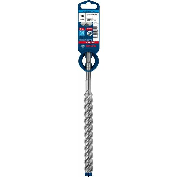 Triecienurbis SDS plus-7X 18x200x250mm, 1 gab