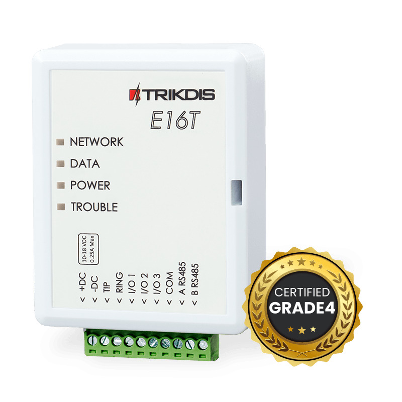 Trikdis E16T ~ Ethernet apsardzes komunikators