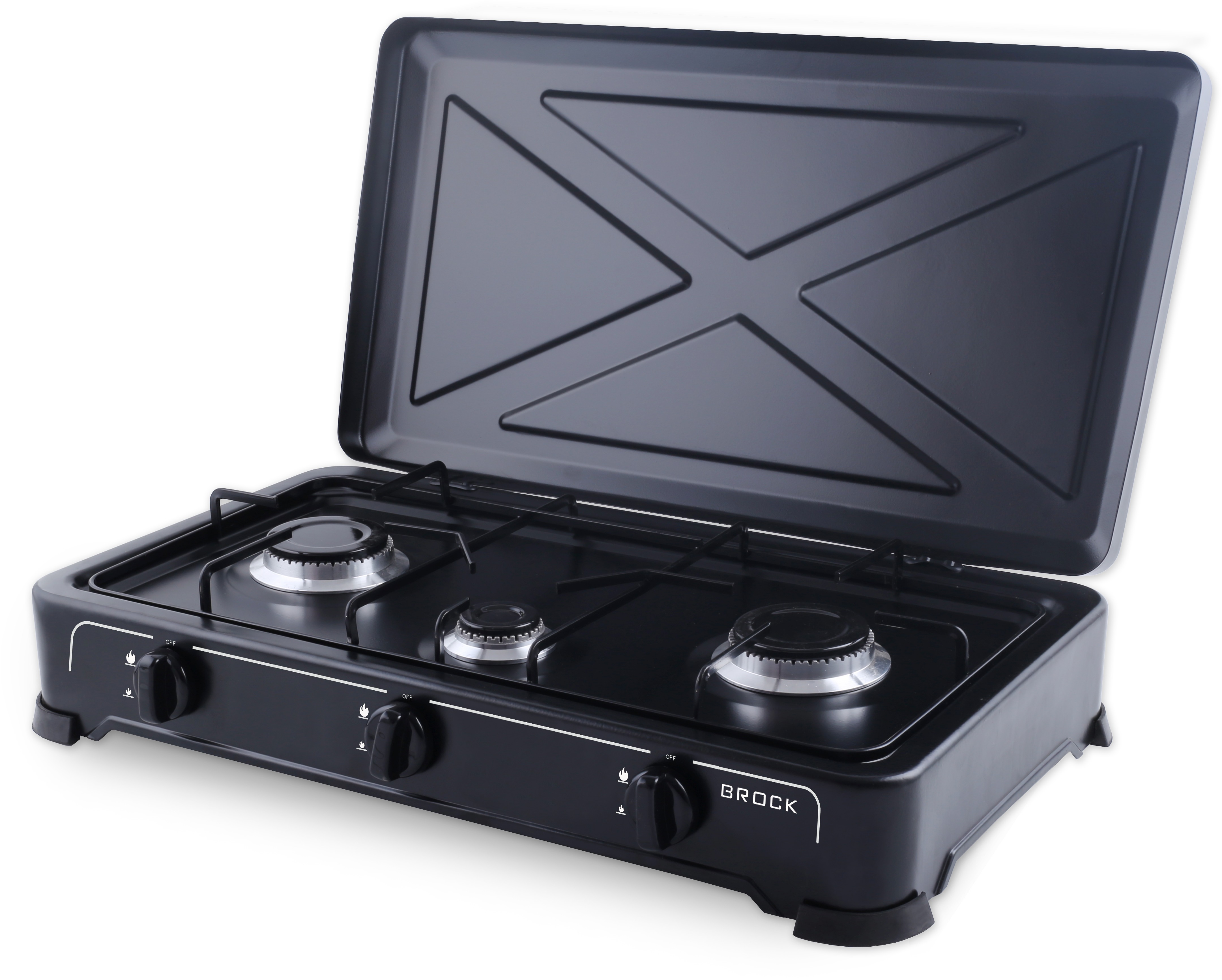 Brock Electronics Trīsriņķu gāzes plītiņa BROCK