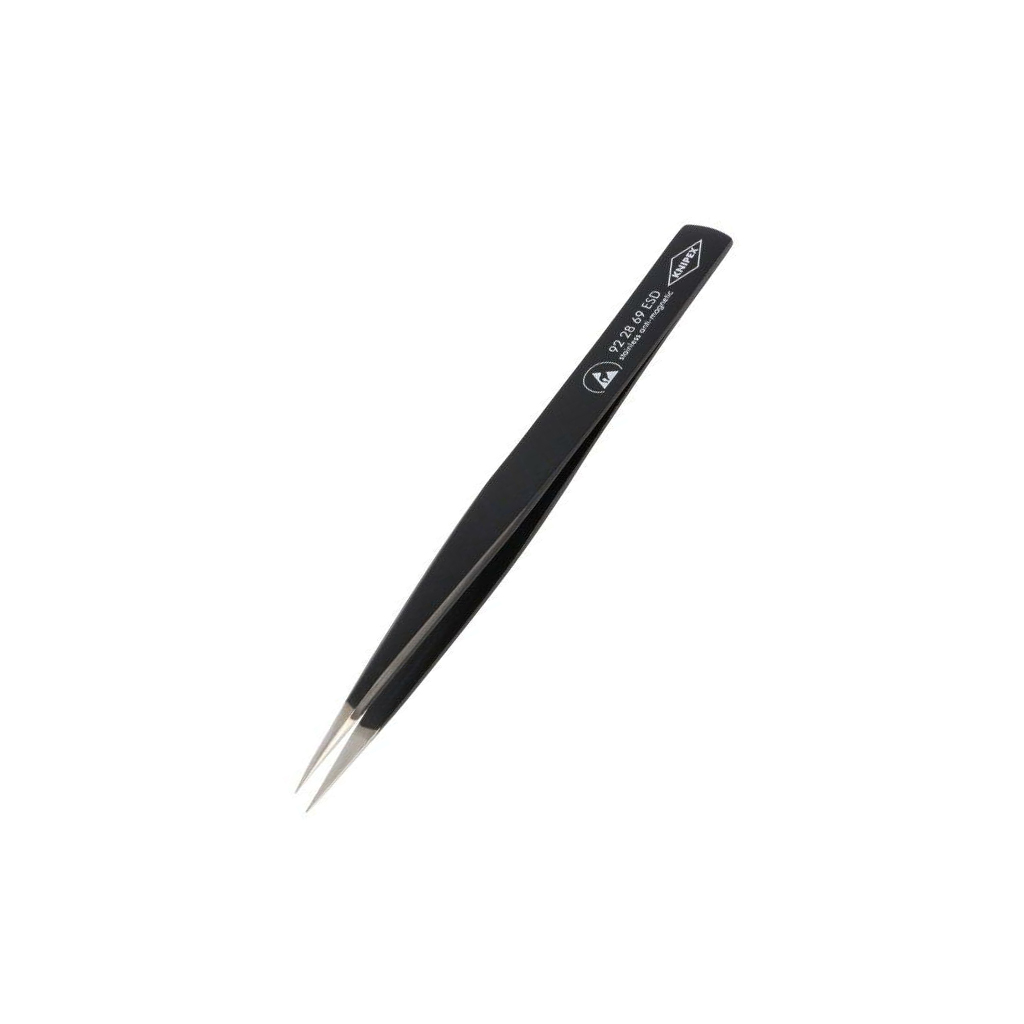 KNIPEX Tweezers; 130mm; Blade tip shape: