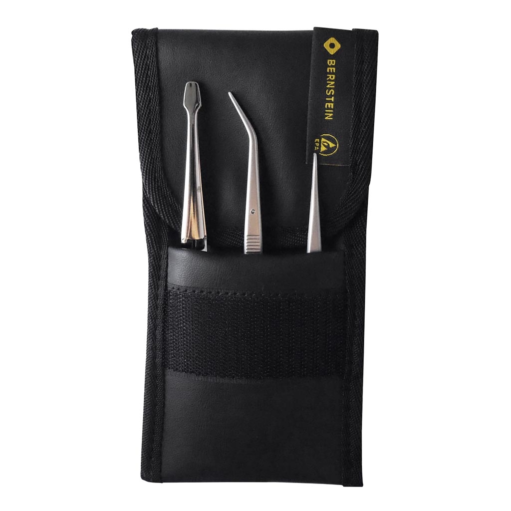 BERNSTEIN Tweezers-set; case; 3pcs. | BRN-5-110