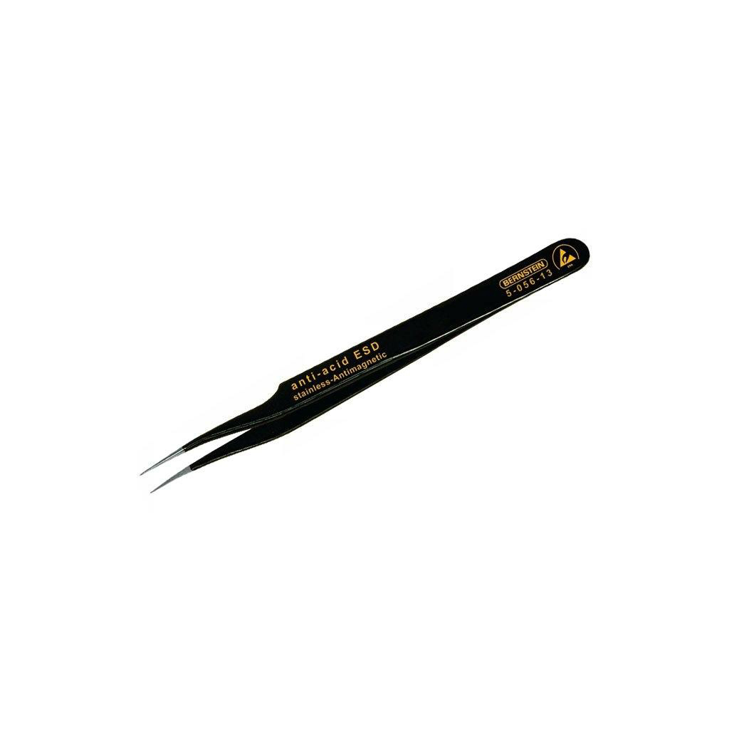 BERNSTEIN Tweezers; slighty bent,non-magnetic; Blade