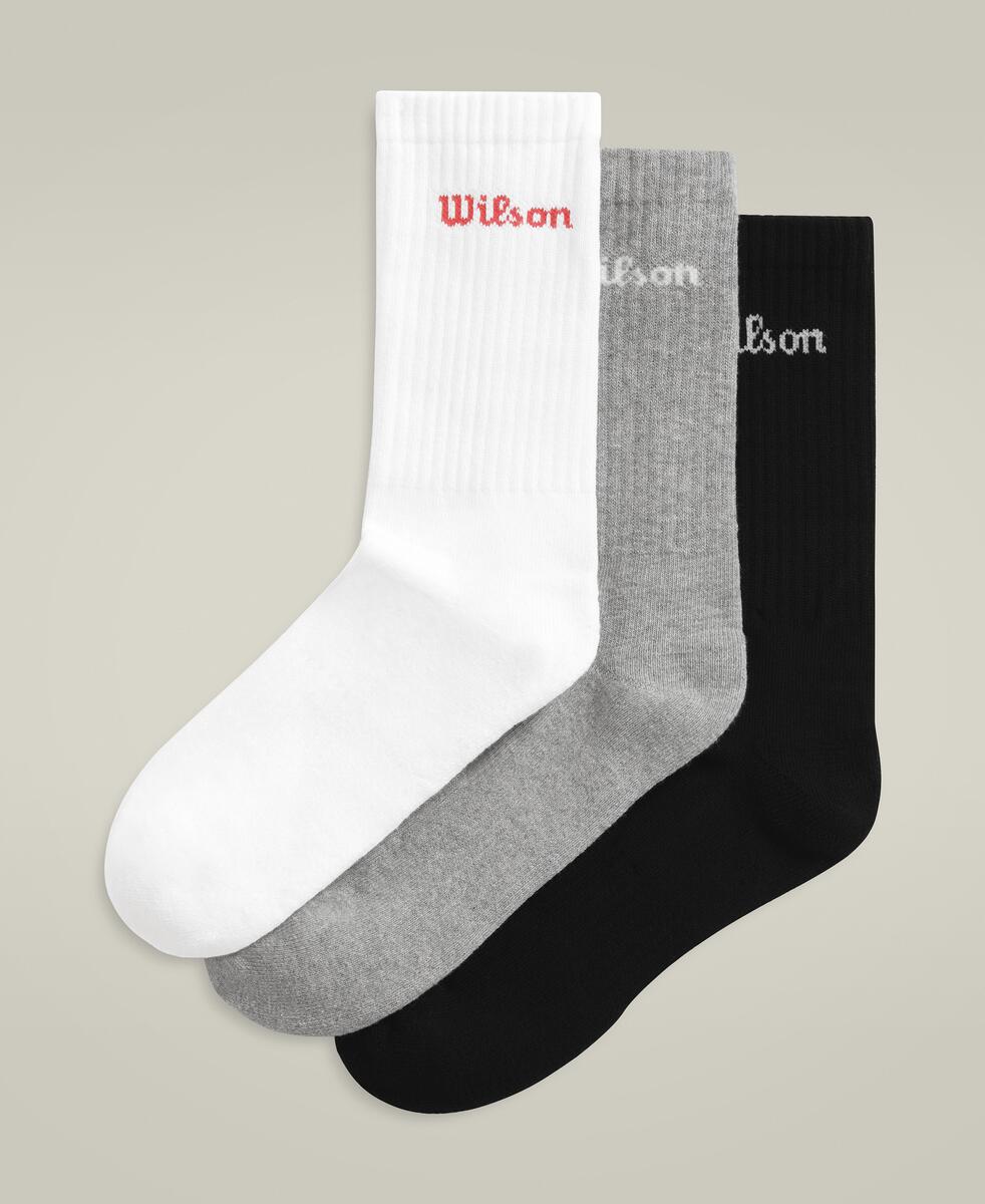 WILSON U CREW LOGO SOCK 3PK