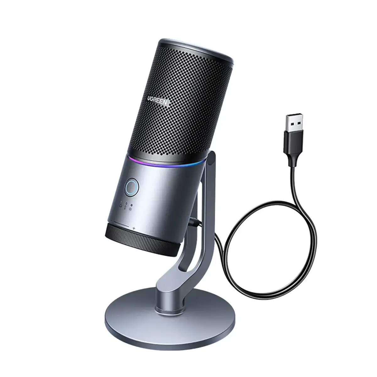 Galda USB-C mikrofons 24bit/96kHz ar RGB