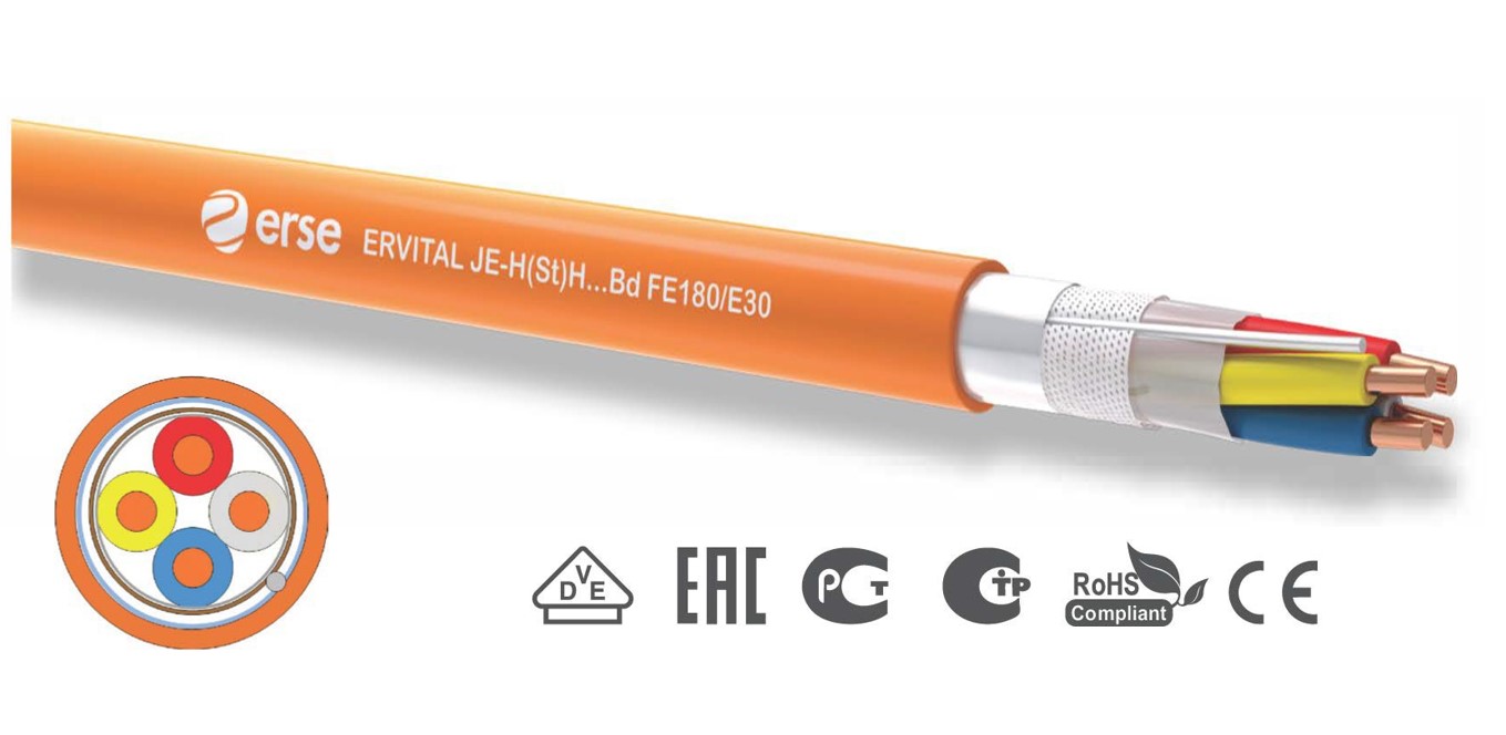 Erse ® Ugunsizturīgs kabelis, 1x2x1.0