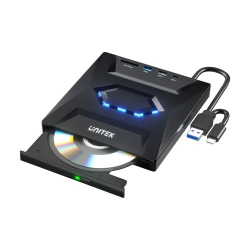 Unitek Ārējais DVD/CD ierakstītājs, USB 5Gbps