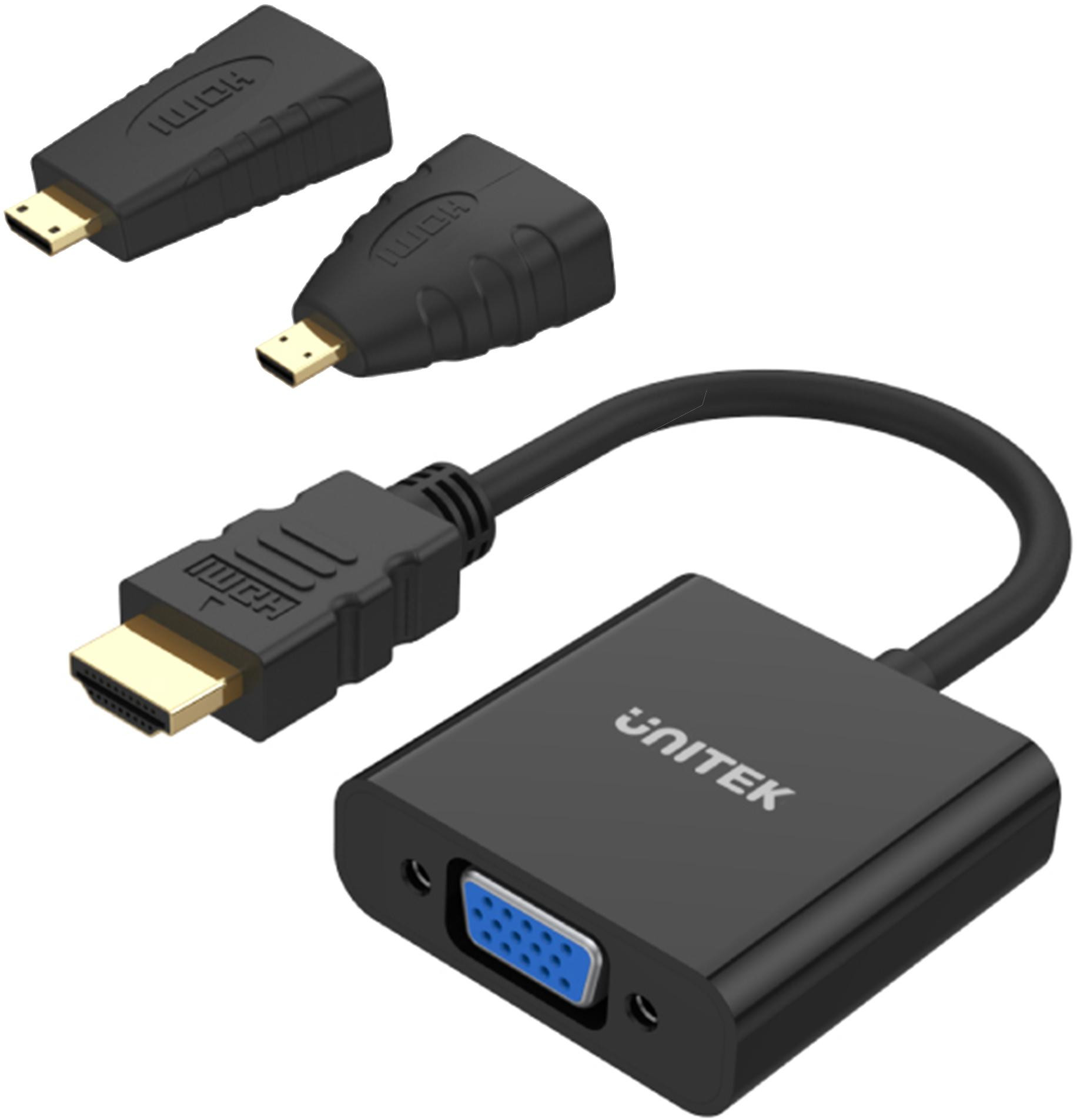 Unitek 3-in-1 HDMI czarny | Y-6355