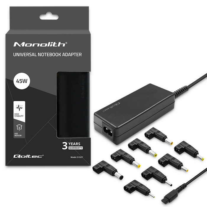 Qoltec Universal power adapter for laptop