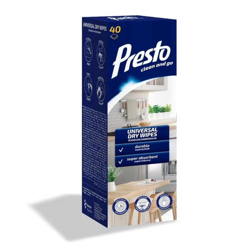 PRESTO Universālas salvetes rullī 40 gab