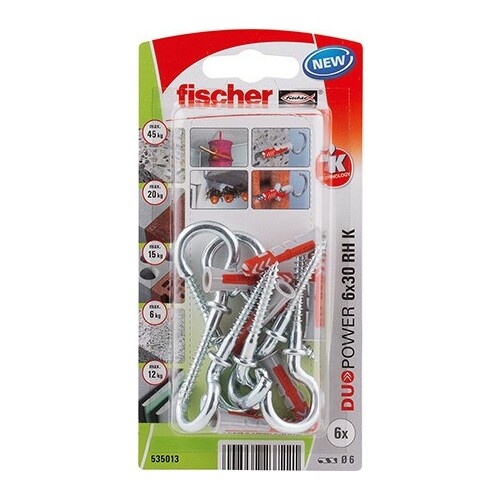 FISCHER Universāli divkomponentu dībeļi ar āķi