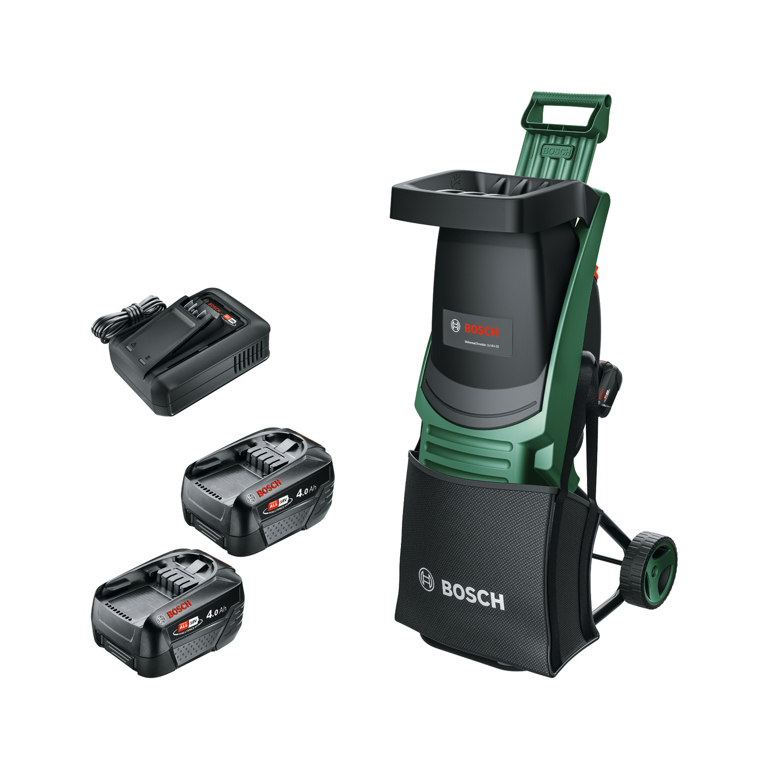 BOSCH UniversalShredder2x18V-25 Akum. zaru smalcim. 2x4Ah
