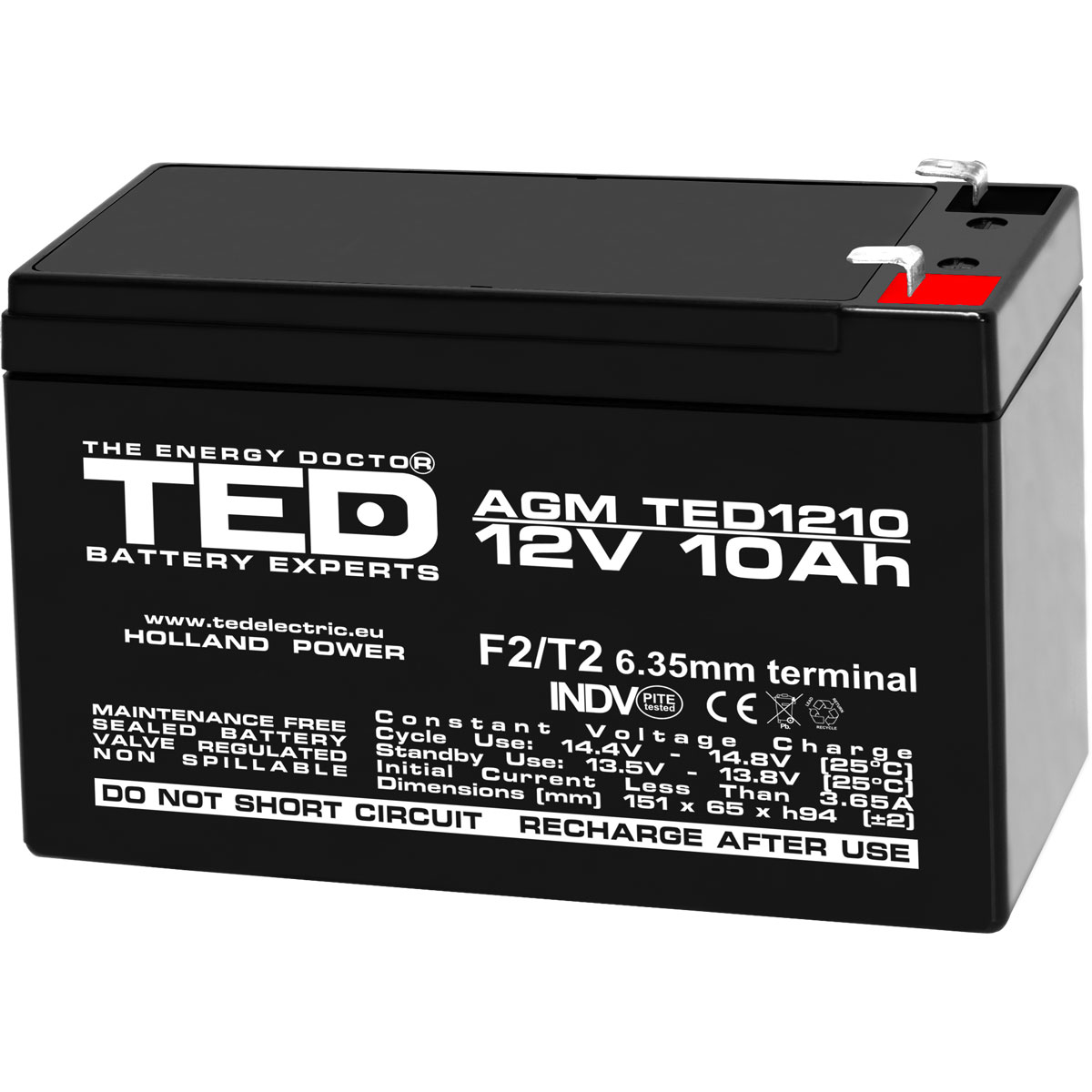 TED ® UPS 12V 10Ah akumulators