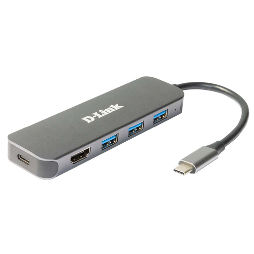 USB-C centrs D-Link DUB-2333 5-in-1 ar