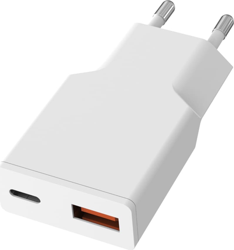 USB Wall Charger,  2x Ports (A+C)
