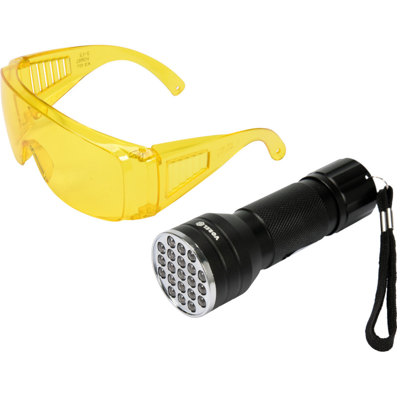 Vorel UV lukturītis + brilles/kondicionieru iekārtām