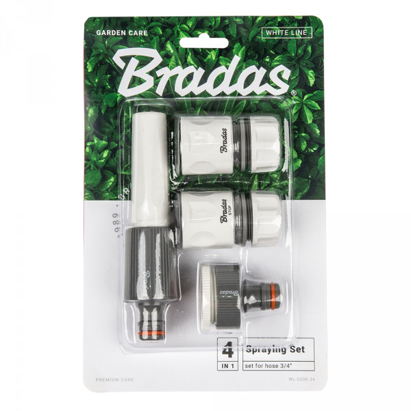 BRADAS Uzgaļu komplekts WHITE LINE 4-gb