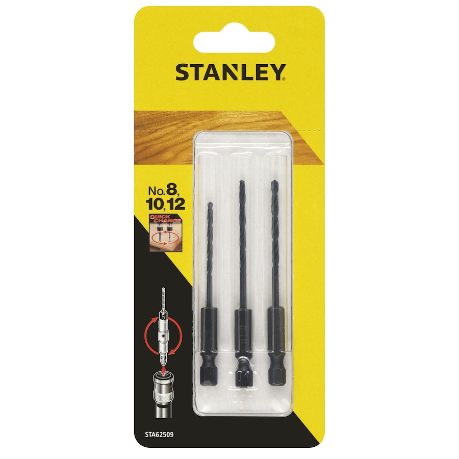 STANLEY Uzgaļu urbju kot.mplekts No