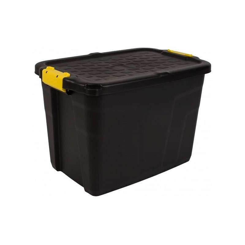 Uzglabāšanas kaste ar vāku 60L melna
