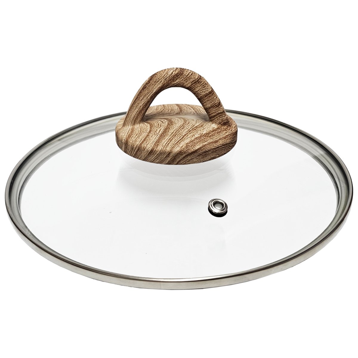 Vāks stikla Amber 20cm, ar koka