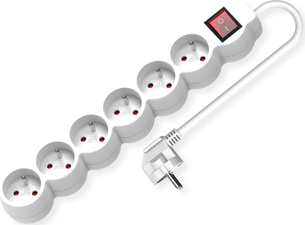 Value French Power Strip, 6-way, with