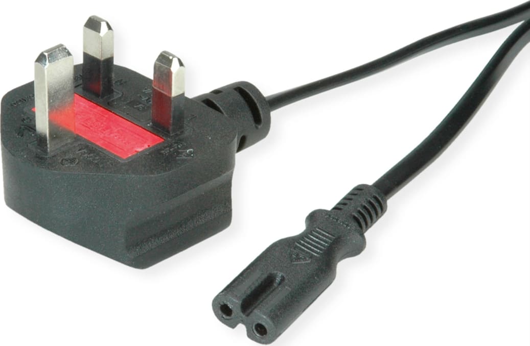 Value UK Power Cable, 2-pin, black