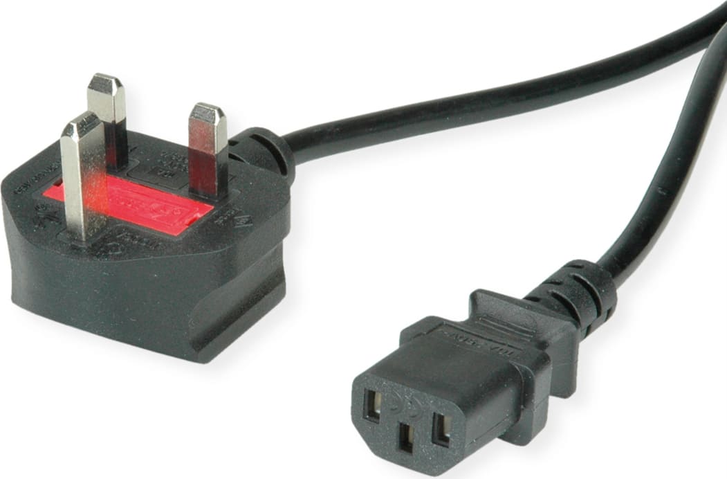 Value UK Power Cable, straight IEC