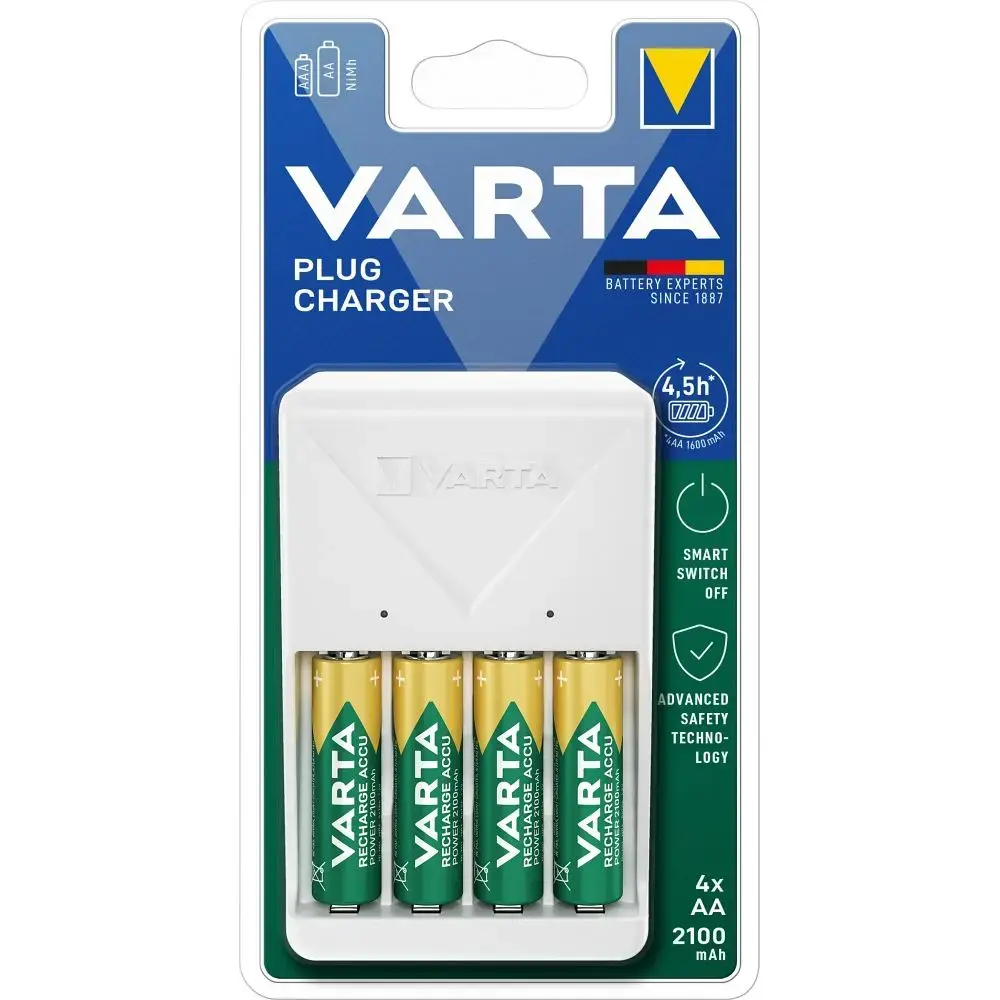 Varta Ladegerät Plug Charger inkl. 4x