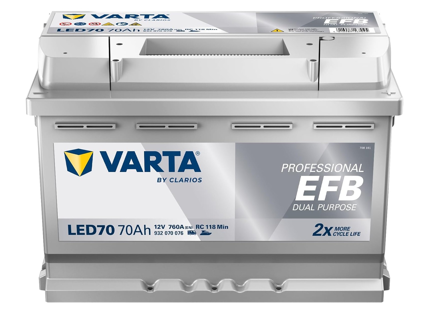 VARTA Professional Dual Purpose EFB LED70