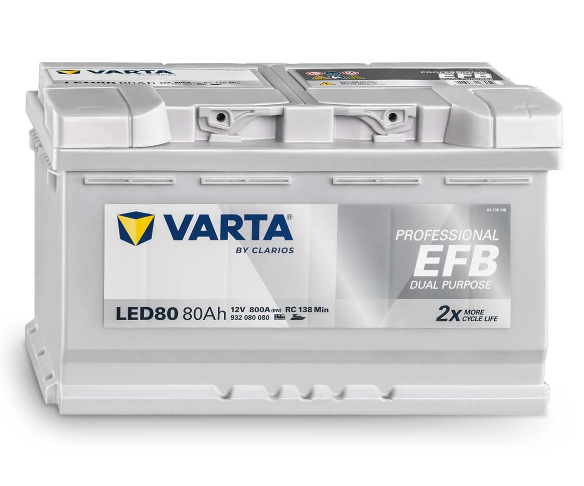 VARTA Professional Dual Purpose EFB LED80