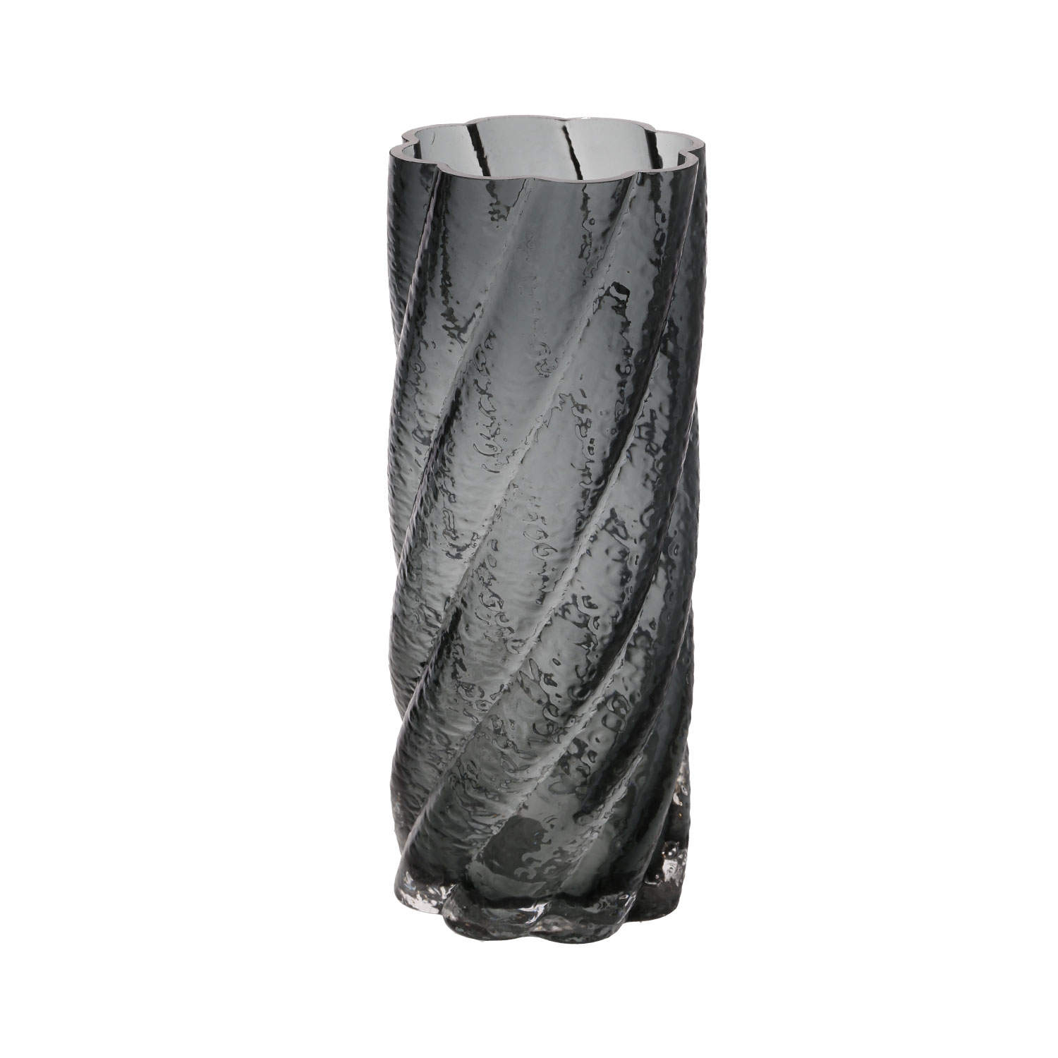 Vāze LAURO D10xH25cm, pelēks stikls |