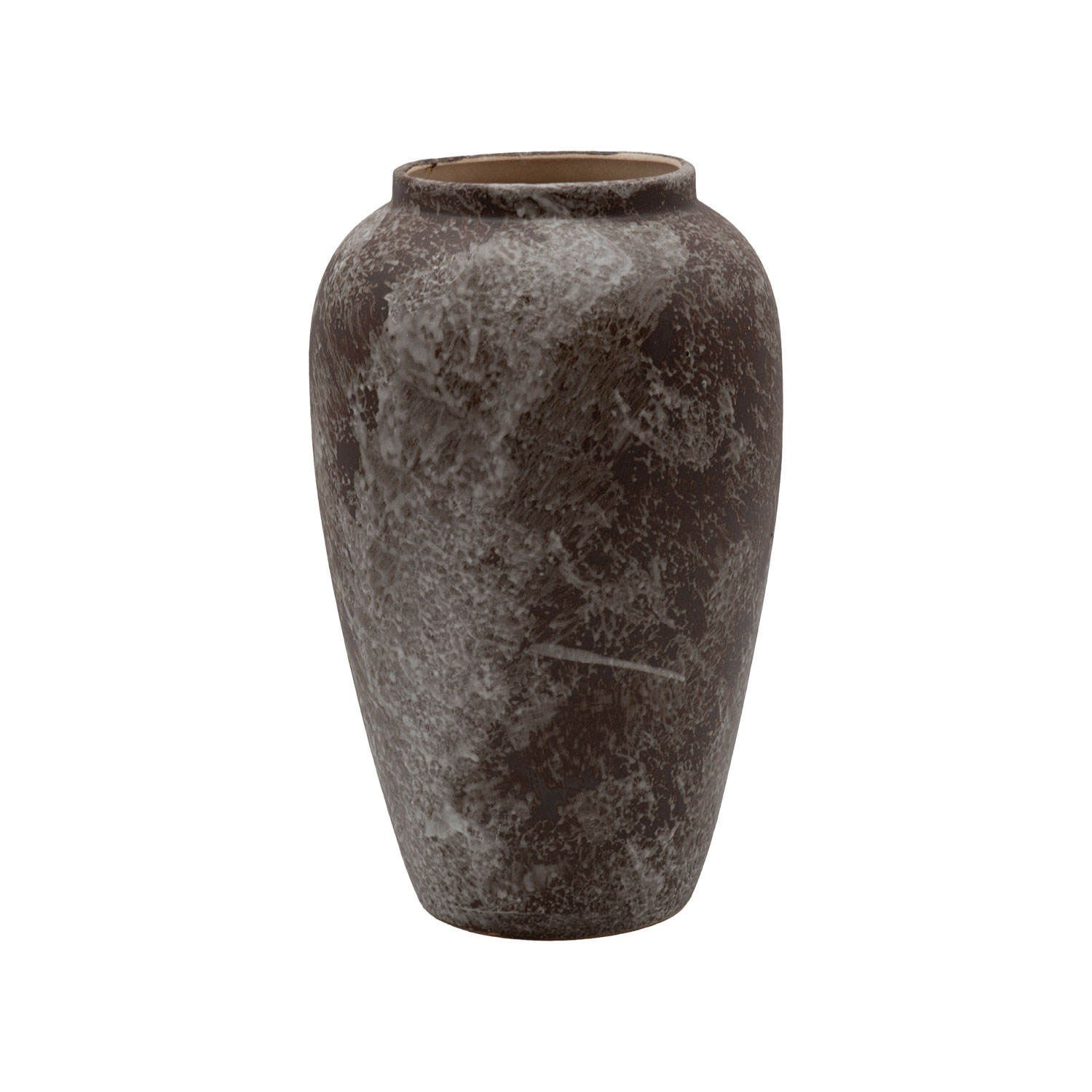 Vāze TITAN STONE D17xH27cm, bēša/brūna |
