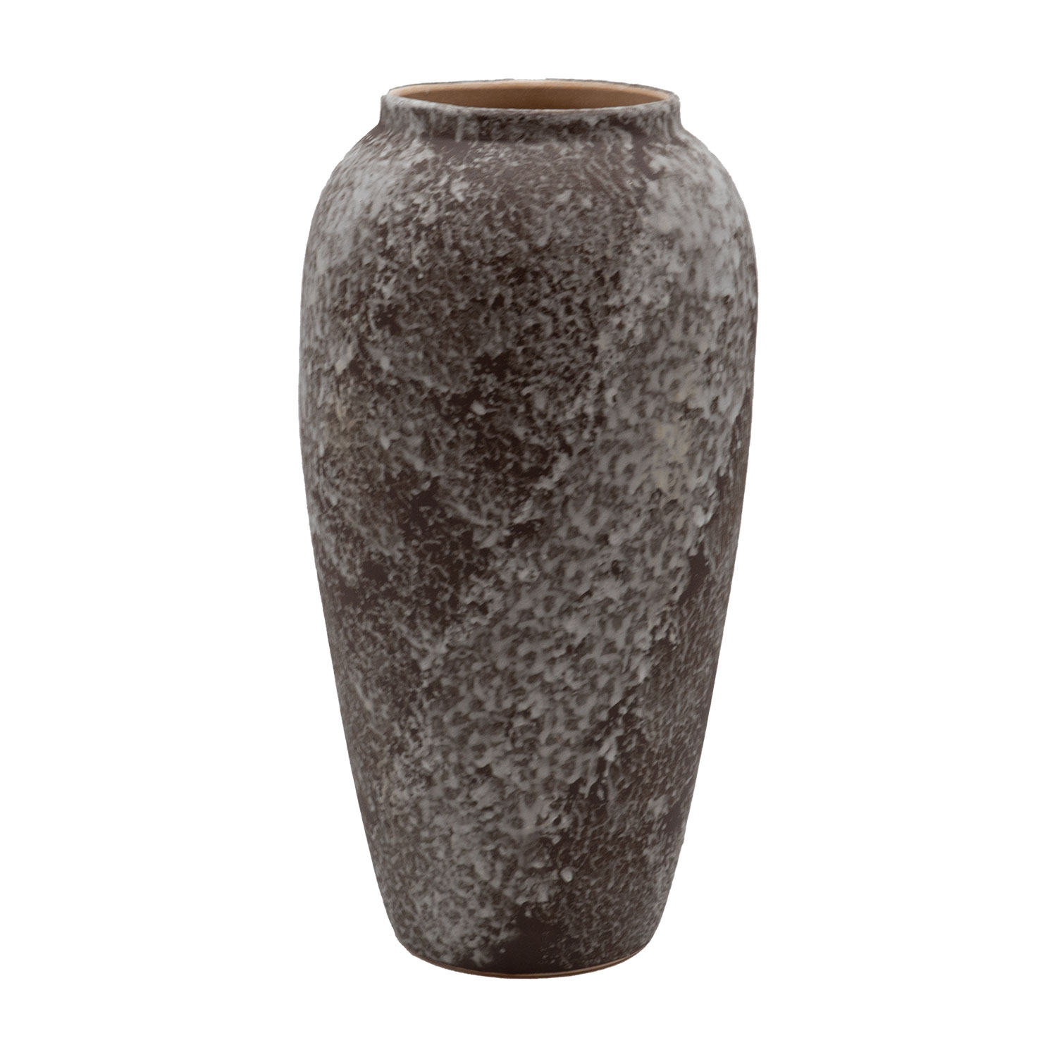 Vāze TITAN STONE D17xH33cm, bēša/brūna |