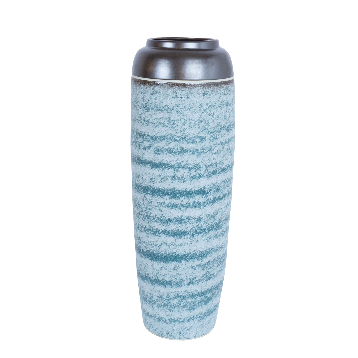 Vāze TITAN STONE H60cm, melns/zils, keramika